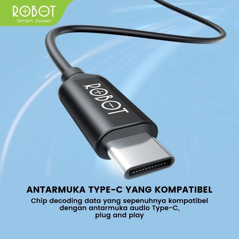 (AGOJIE) EARPHONE ROBOT TYPE-C REC240S HIGH-DEFINITION SOUND QUALITY - Gambar 3
