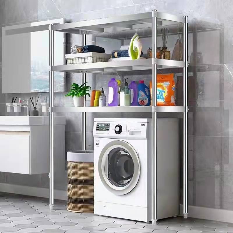 Roller Washing Machine Storage Rack Flip Kitchen Storage Rack Bathroom ...
