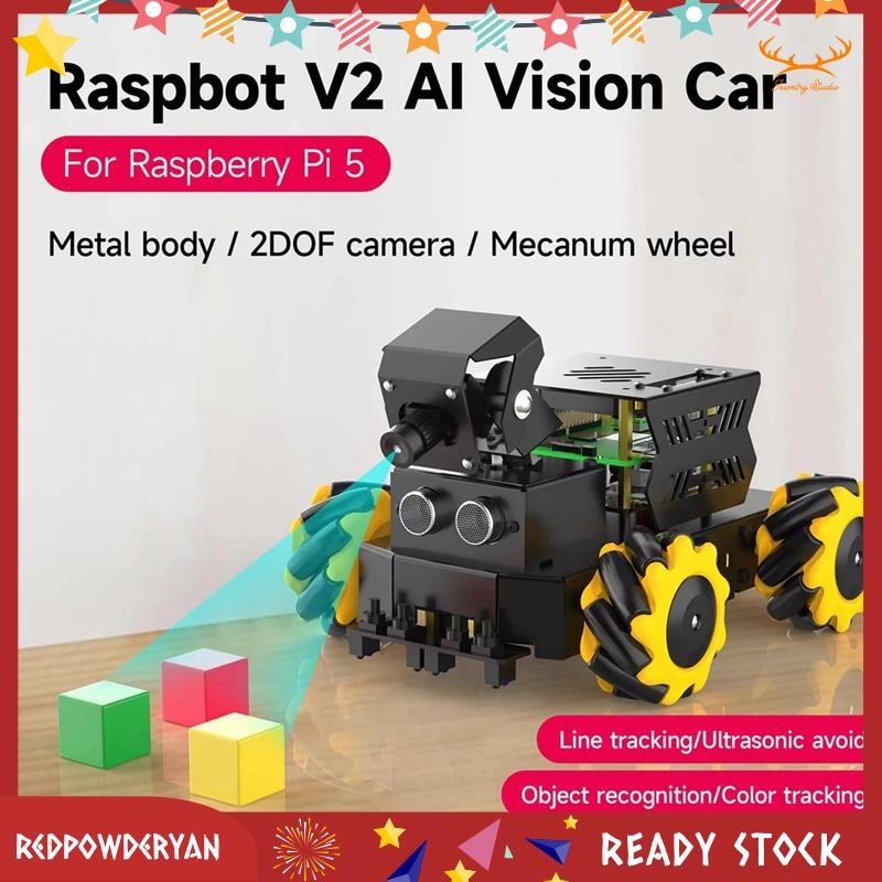 [Stock] For Raspberry Pi 5 4WD Mecanum Robot Car Kit AI Vision with ...