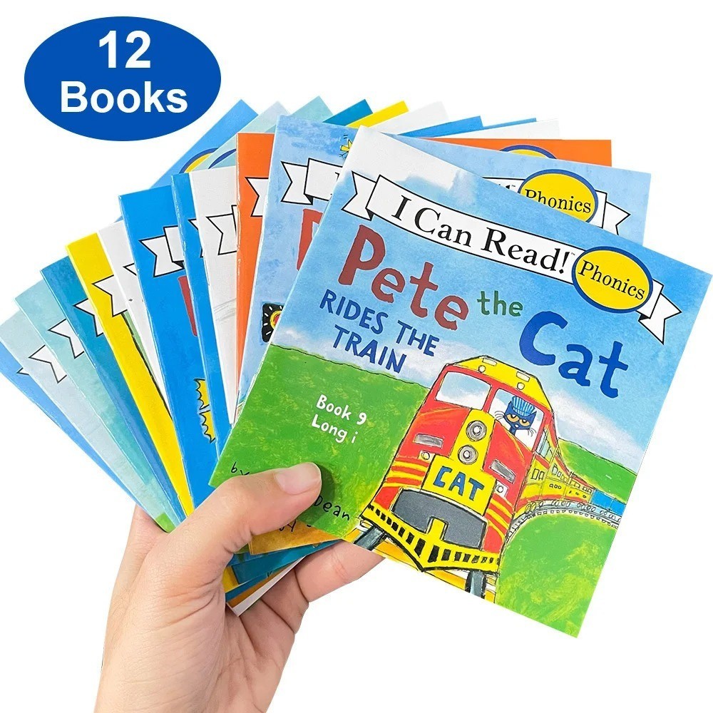 12 Books Pete The Cat Set Early Learning English Story Book Buku Budak ...