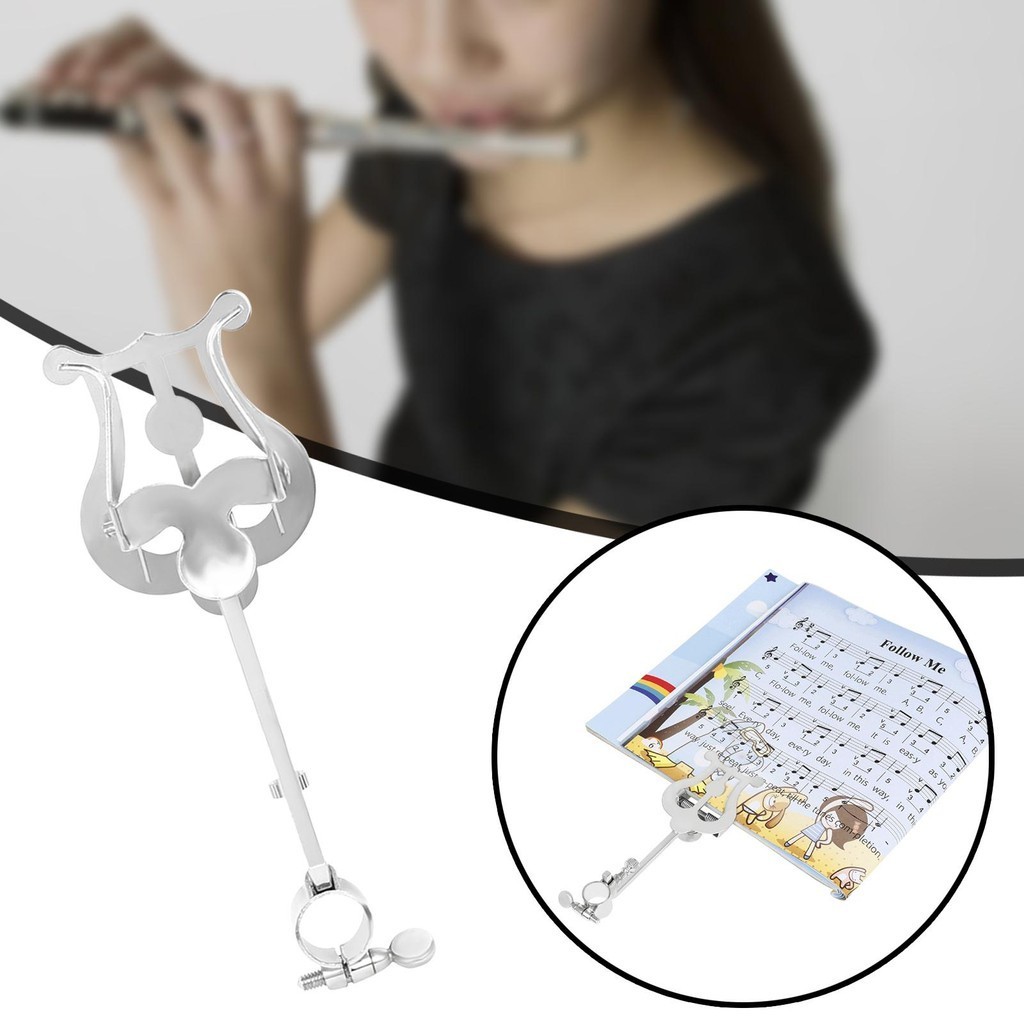 [Dynwave3] Sheet Music Clamp on Holder Clarinet Lyre for BB Clarinets ...