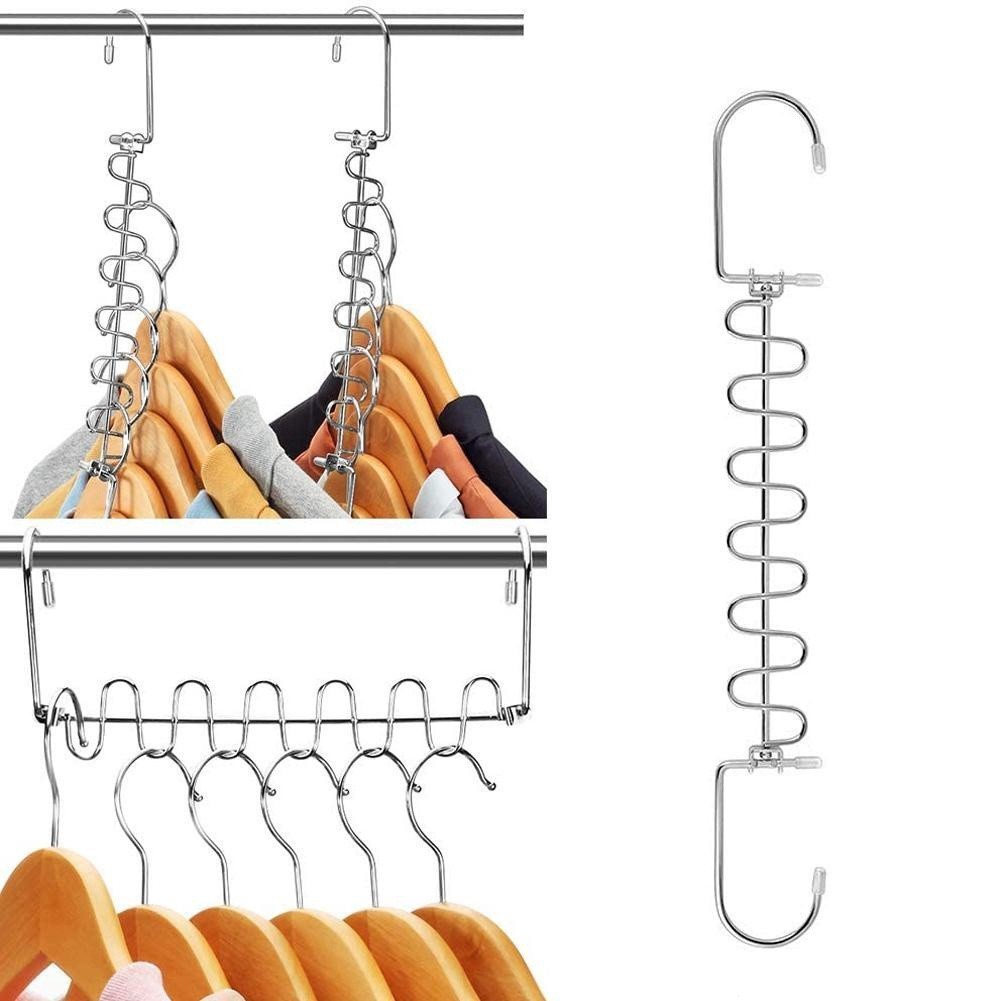 Multi-function S-Shape Clothes Hanger 12 Slots 360 Degree Rotating ...