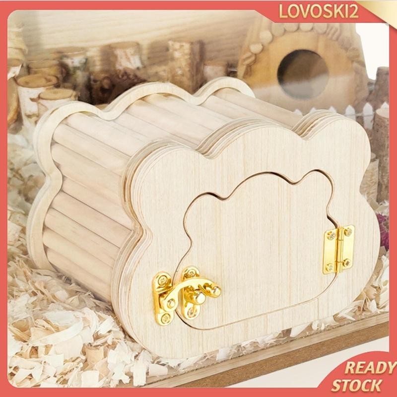 [Lovoski2] Hamster Wood House Activity Room Landscaping Supplies Bed ...