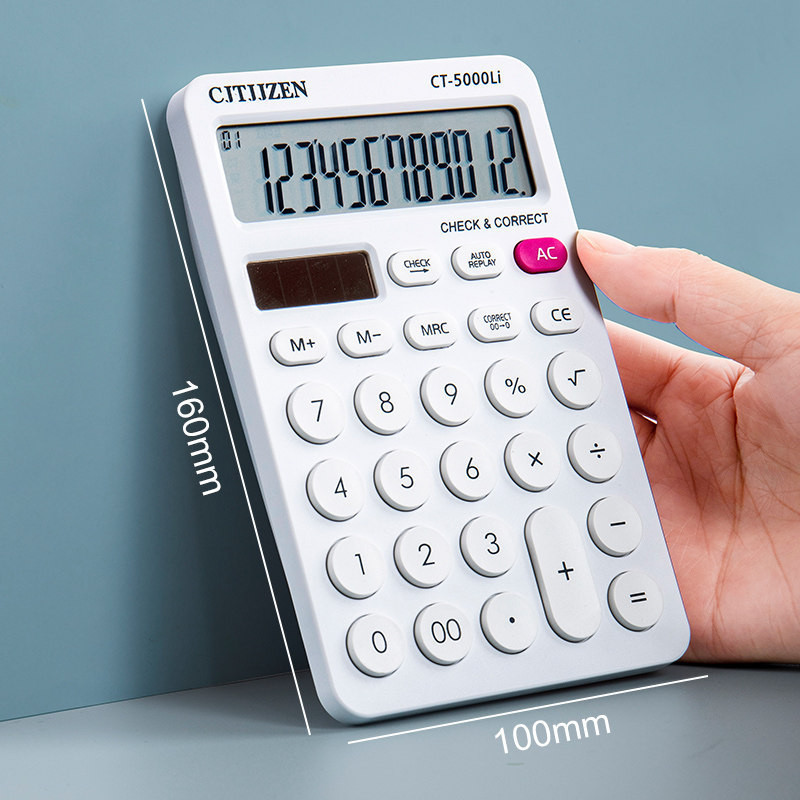 Citi Calculator Check & Correct 12 Digit Big Buttons Battery Solar ...