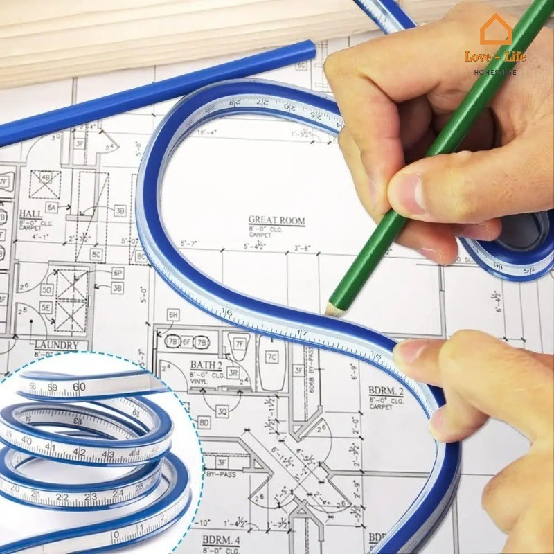 Multi-purpose Flexible Curve Sewing Ruler Snake Shaped Ruler Drafting ...