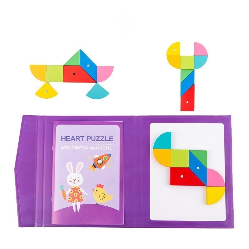 3D Magnetic Toys Jigsaw Tangram Puzzles for Kids Montessori Learning ...