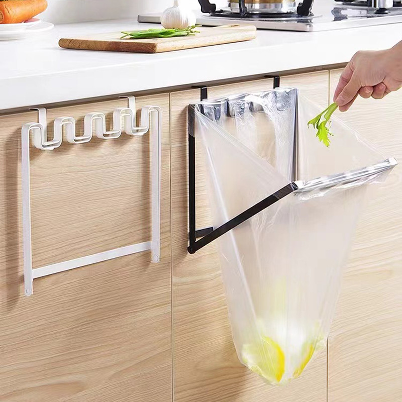 Collapsible Multifunctional Cabinet Hanger Garbage Bag Racks Foldable ...
