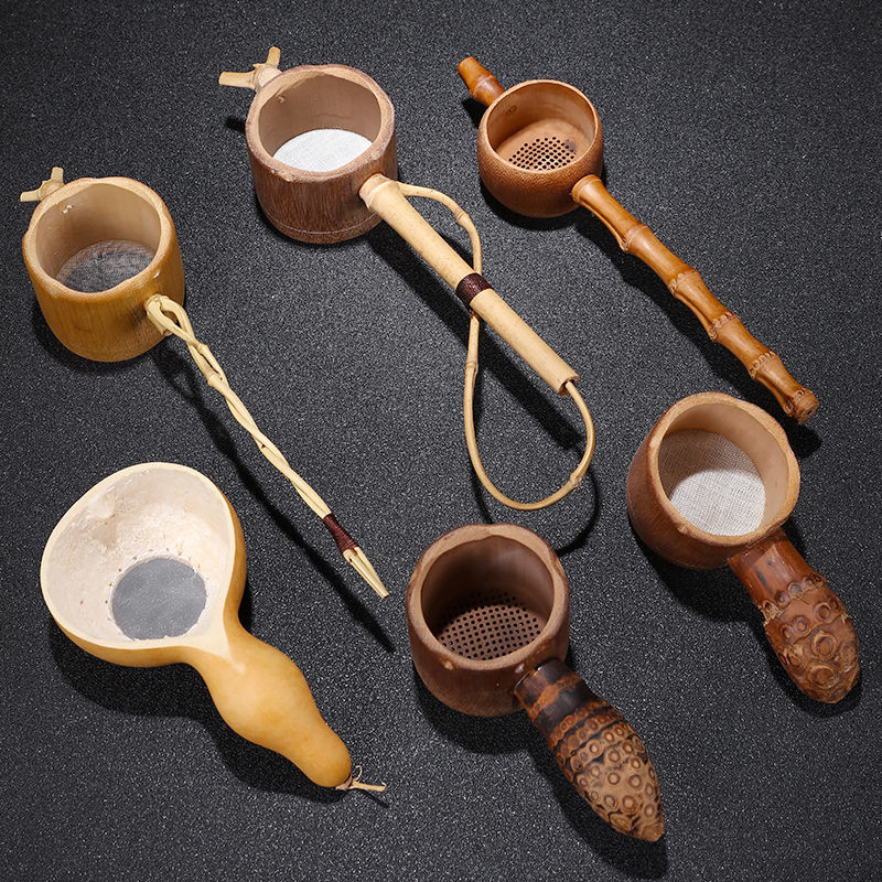 Handmade Bamboo Weaving Tea Filter Rattan Weaving Tea Drain Net Retro ...