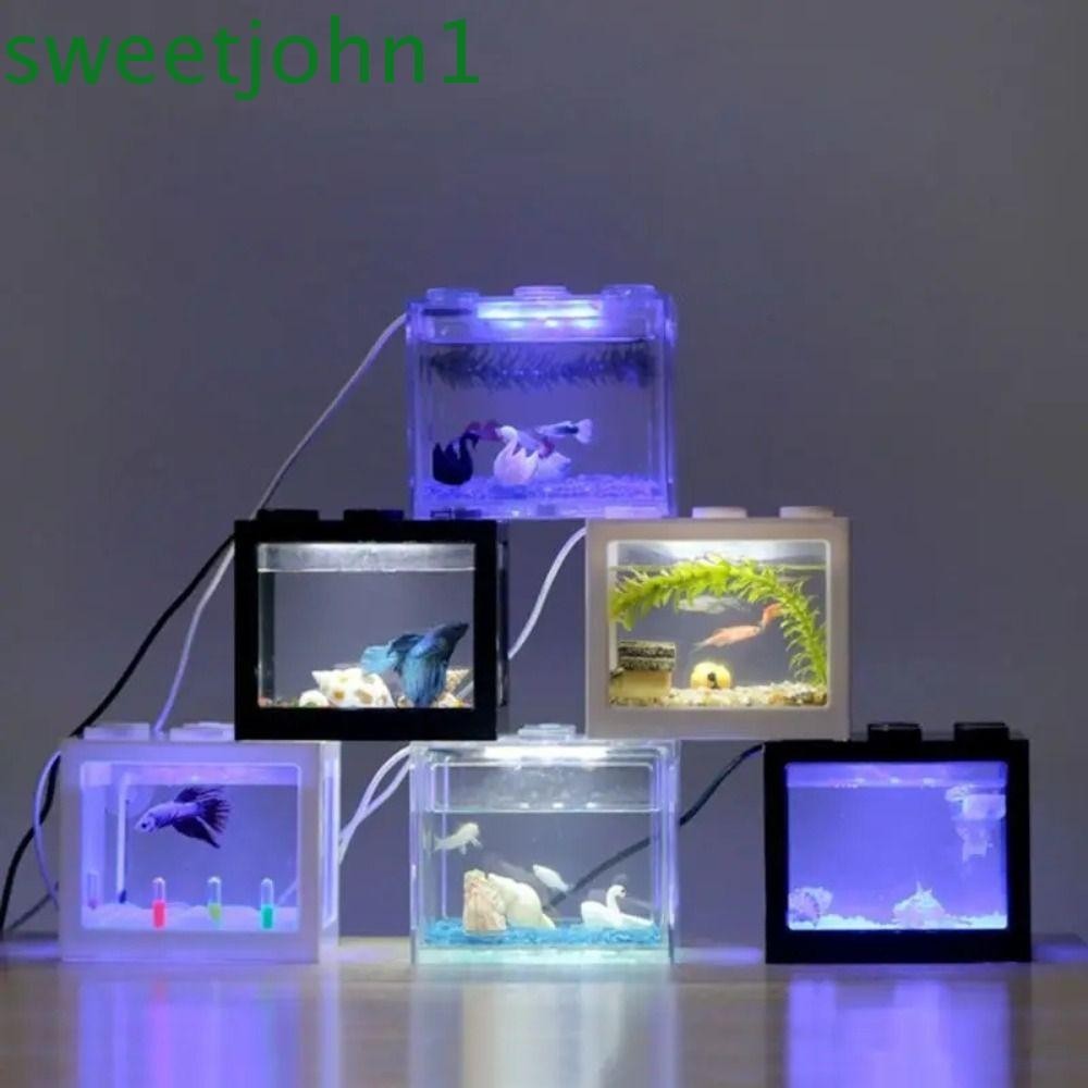 Aquarium Tank Gifts New Building Block Ornamental Betta Fish Tank