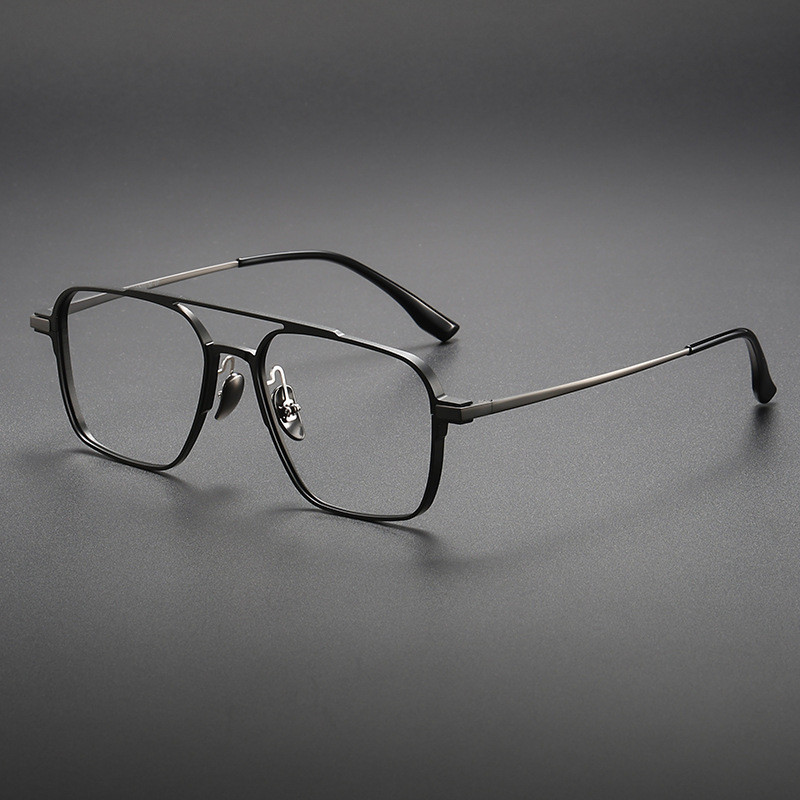 Double Beam Optical Glasses Frame Pilot Anti Blue Light Glasses Male ...