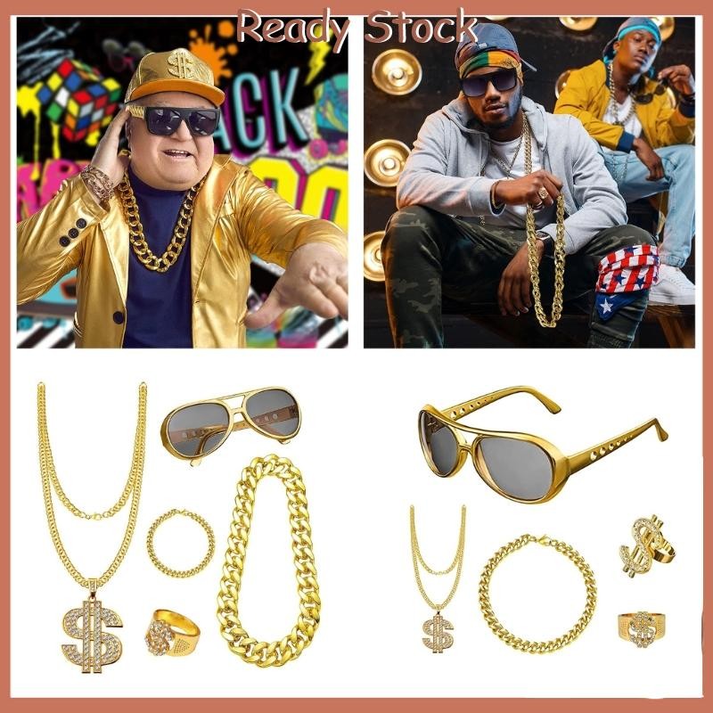royal 80s 90s Hip Hop Costumes Rapper Themed Party Outfits Accessories ...
