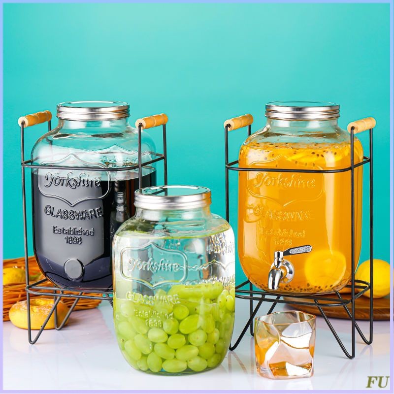 Glass Coke Bucket for Stalls, Large Capacity Mixing Bucket, Tea Drink ...