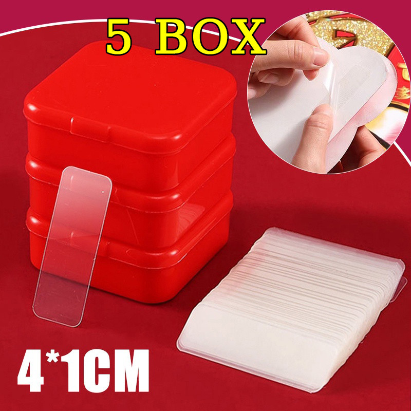 5 Box Transparent Removable Double Sided Selfadhesive Tapes For