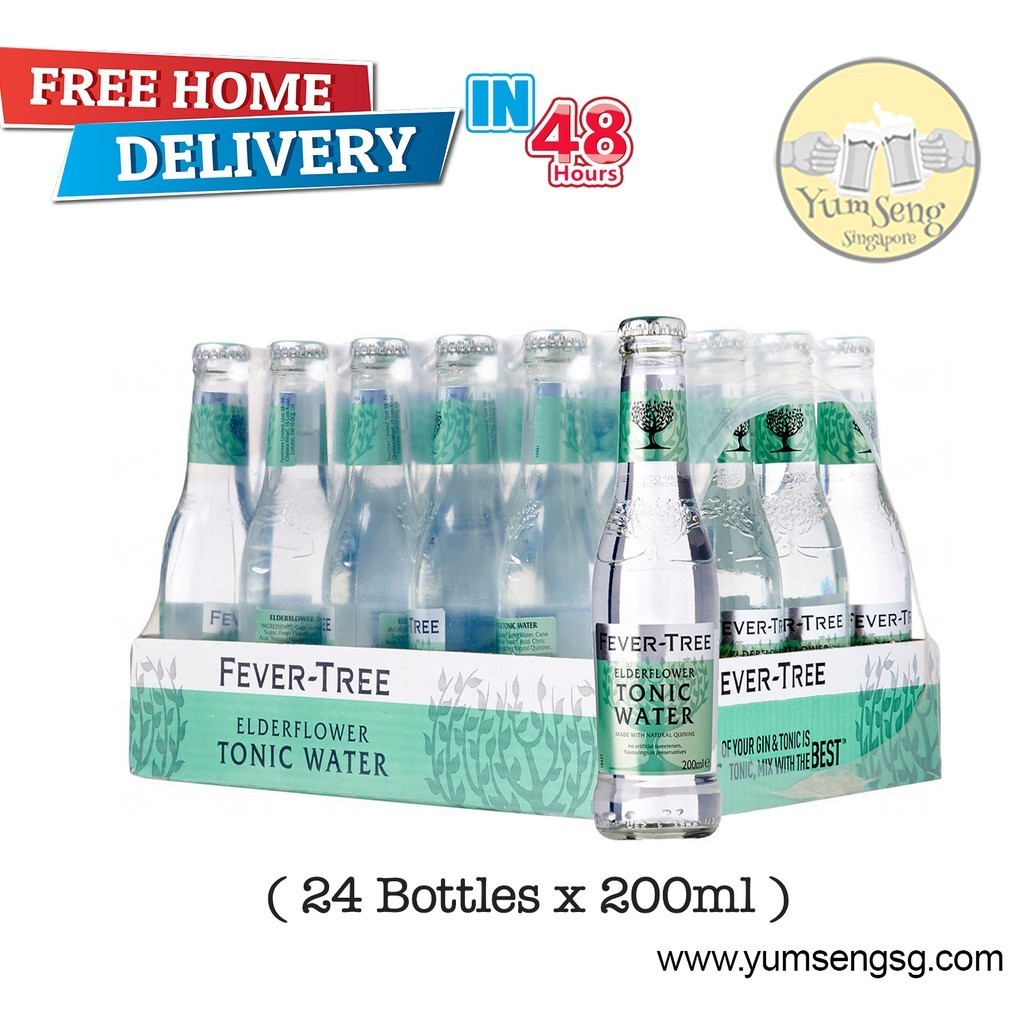 Fever Tree Elderflower Tonic Water (200ml x 24 bottles) (Exp: 05/2024 ...