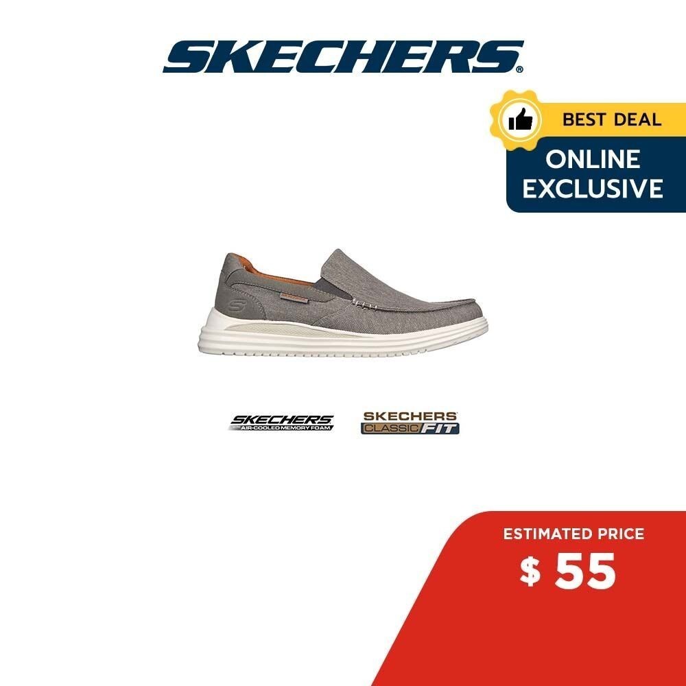 Mens skechers classic fit air cooled memory on sale foam