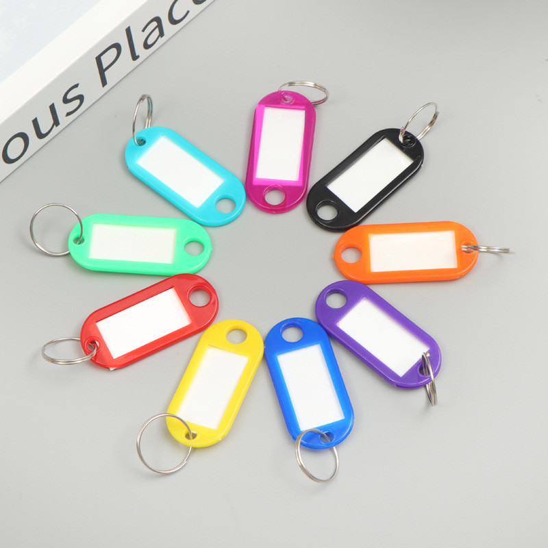 10pcs/Set Multicolor Plastic Number Keychain Labels Numbered Name ...