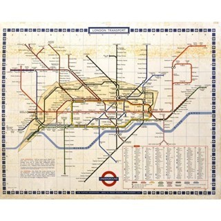 Greatest Retro London Underground Tube Map Art Print Silk Poster Home ...