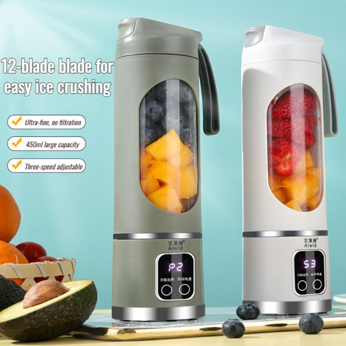 HOT】Portable 450ml Juicer Blender/Multi-function Automatic Small