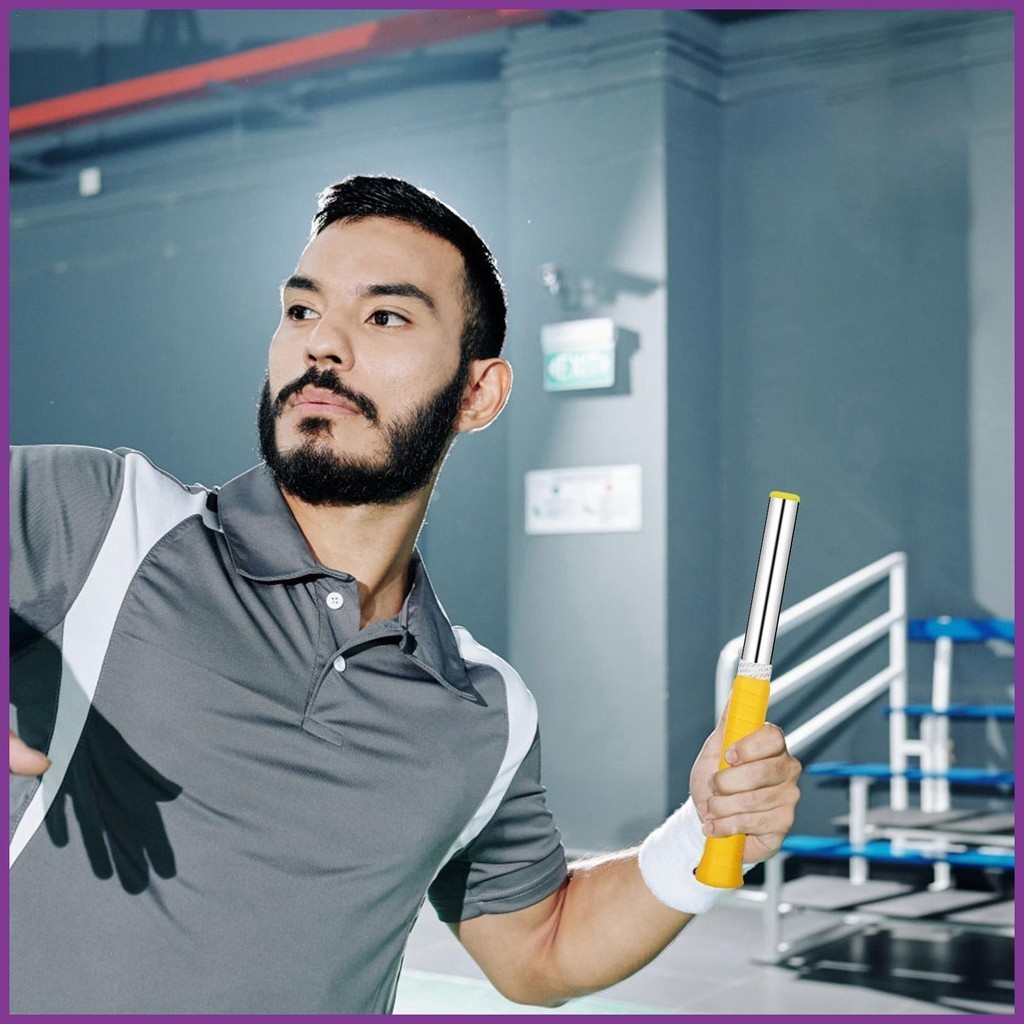 Badmintonracket Swing Trainer, Badminton Power Enhance Grip, Badminton Training Apparatuur, Verstelbaar Gewicht Sport Racket Training Tool voor Beginner tot Ervaren Spelers