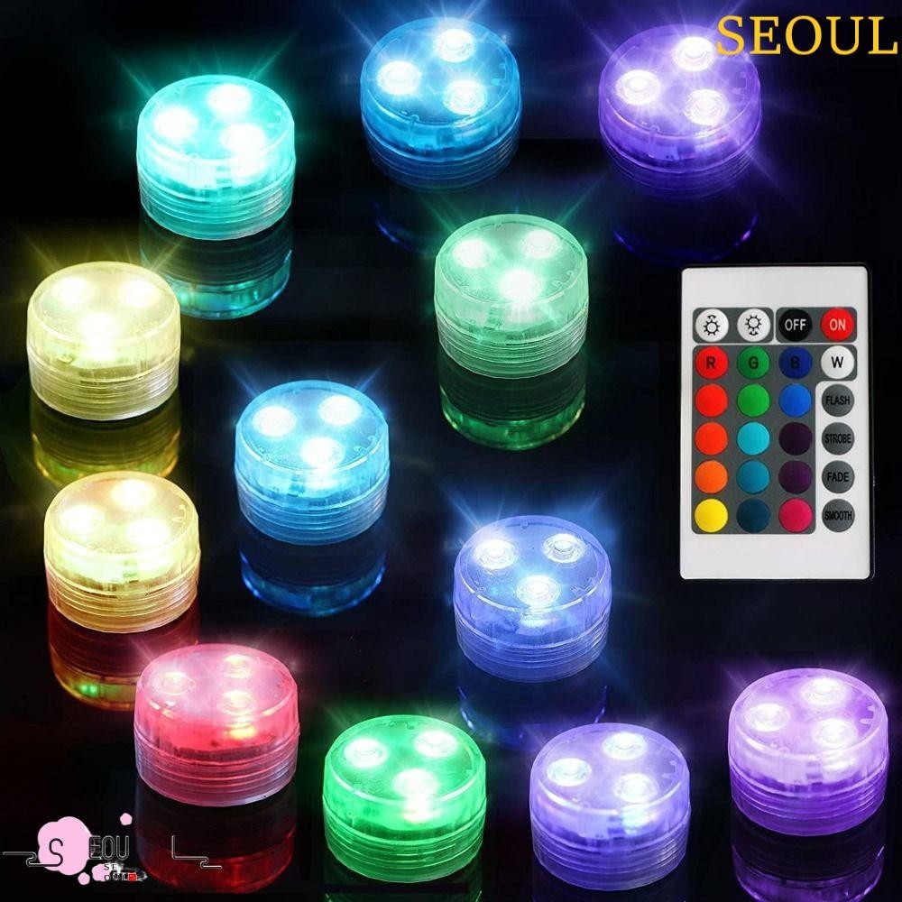SEOUL 3 LED Underwater Light, 16 Colors RGB Waterproof Submersible ...