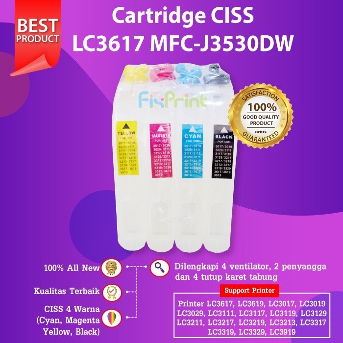 FixPrint Ink Benefit LC3617 Cartridge Tinta CISS J3530DW J3930DW J2330DW J2730 - Gambar 2