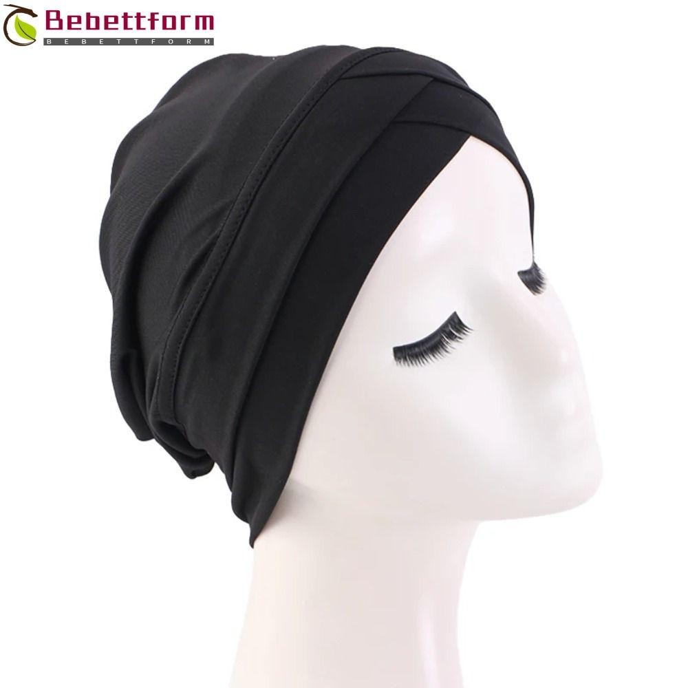 BEBETTFORM Stretch Headscarf, Bandana UnderScarf Cross Stretch Headband ...