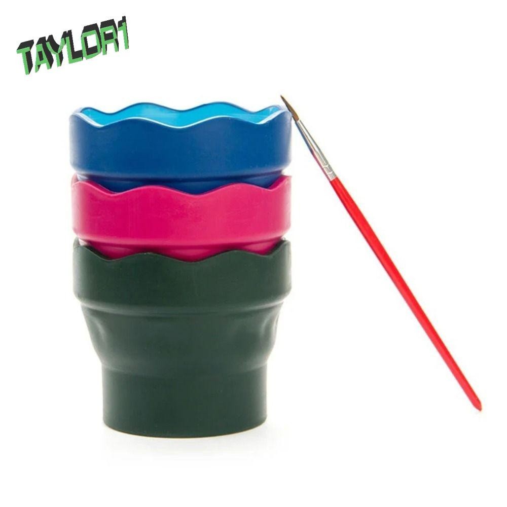 TAYLOR1 Wash Brush Bucket, Mini Collapsible Scalable Art Wash Pen Cup ...