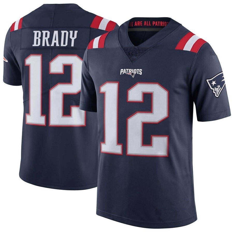 Man NFL Jersey Patriots 12 Brady 11 Edelman 87 Gronkowski Rugby Jersey fan embroidery Football Jersey Shopee Singapore