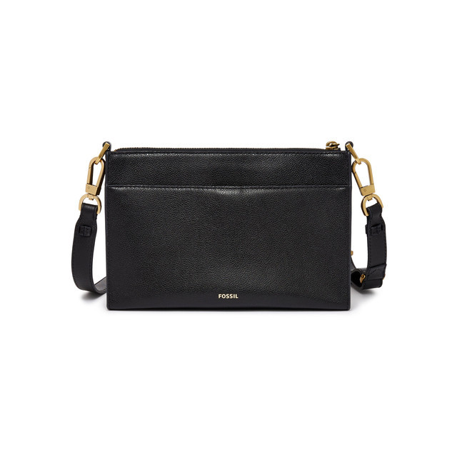 Fossil Women s Kiera Crossbody Bag SHB3105001 Black Leather Shopee Singapore