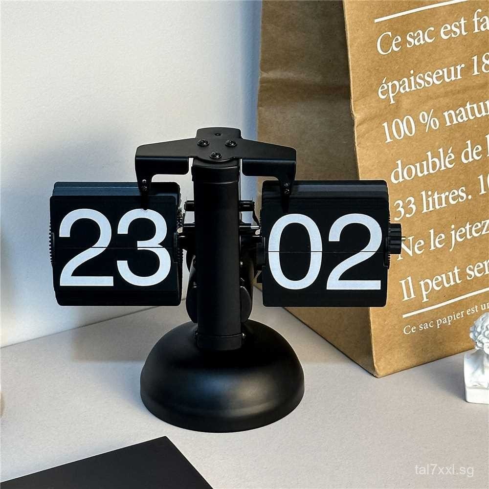 European Style Retro Flip Clock Desktop Home Simple Automatic Flip ...
