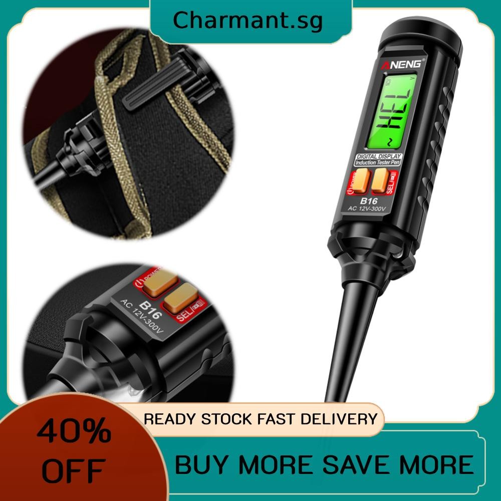 AC Rechargeable Voltage Tester Pen 12-300V Large Screen