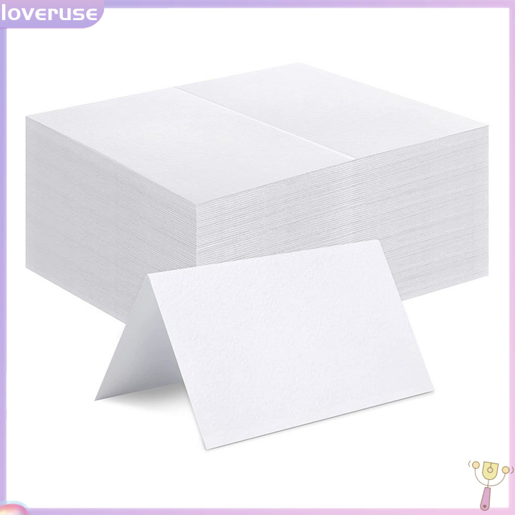 /LO/ Desk Setting Cards Blanks Seating Cards 50pcs White Place Cards ...
