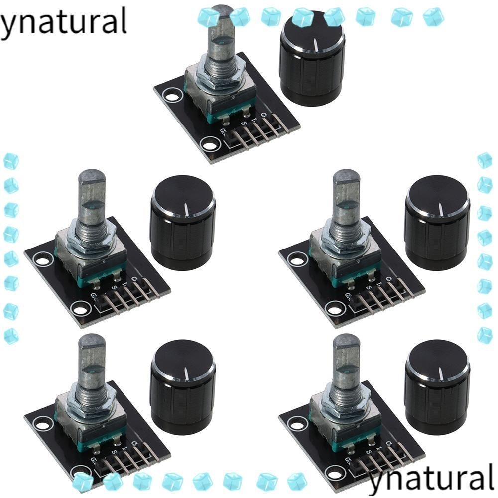 YNATURAL 5pcs Rotary Encoder Brick, KY-040 Potentiometer Rotary Encoder ...