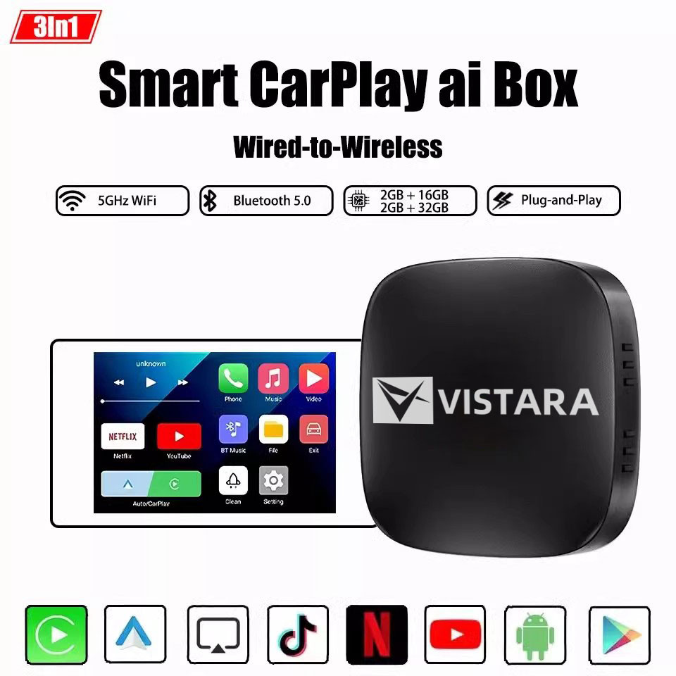 NEW Car Ai Box Carplay Car Android box Wired to Wireless Carplay ...