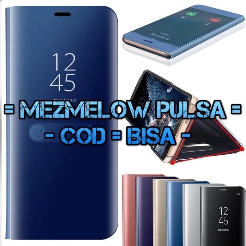 Smart Mirror Flip Phone Case Clear View Cover Flip Case OPPO F9/ OPPO F9 PRO / REALME 2 PRO - Gambar 3