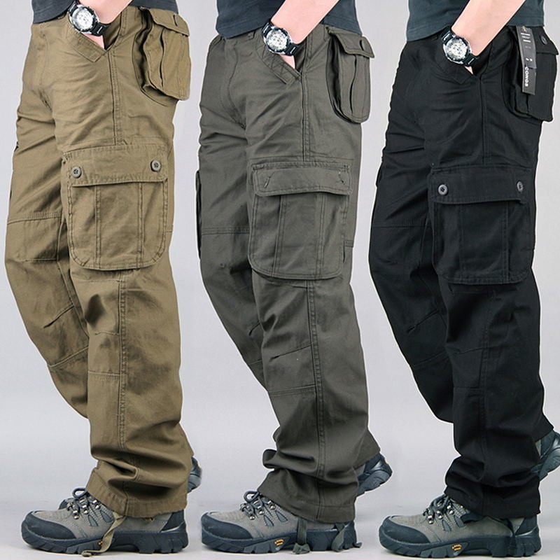 Men's Cargo Pants with 6 Pockets Cotton Cargo Pants for Men Hiking ...