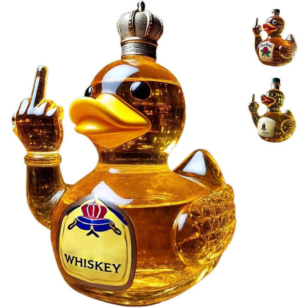 Produktbild von Generisch Duck Decanter, Wine Statue, Decorative Whiskey Container, Creative Glass Bottle With Artistic Shape, Uncommon For Men Women Family Cabinet Display Storage, Multicolor
