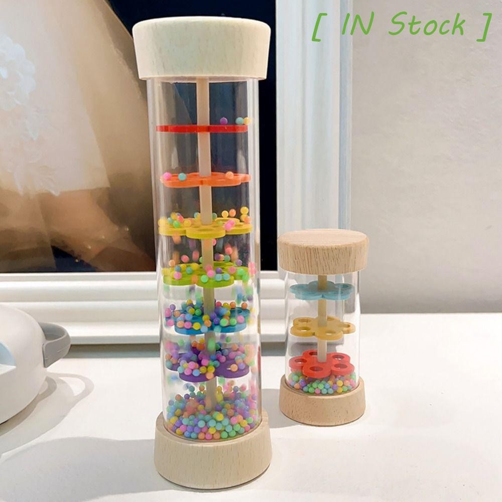 [ IN STOCK ] Rain Stick Musical Toy, Rattles Rainbow Hourglass Kids ...