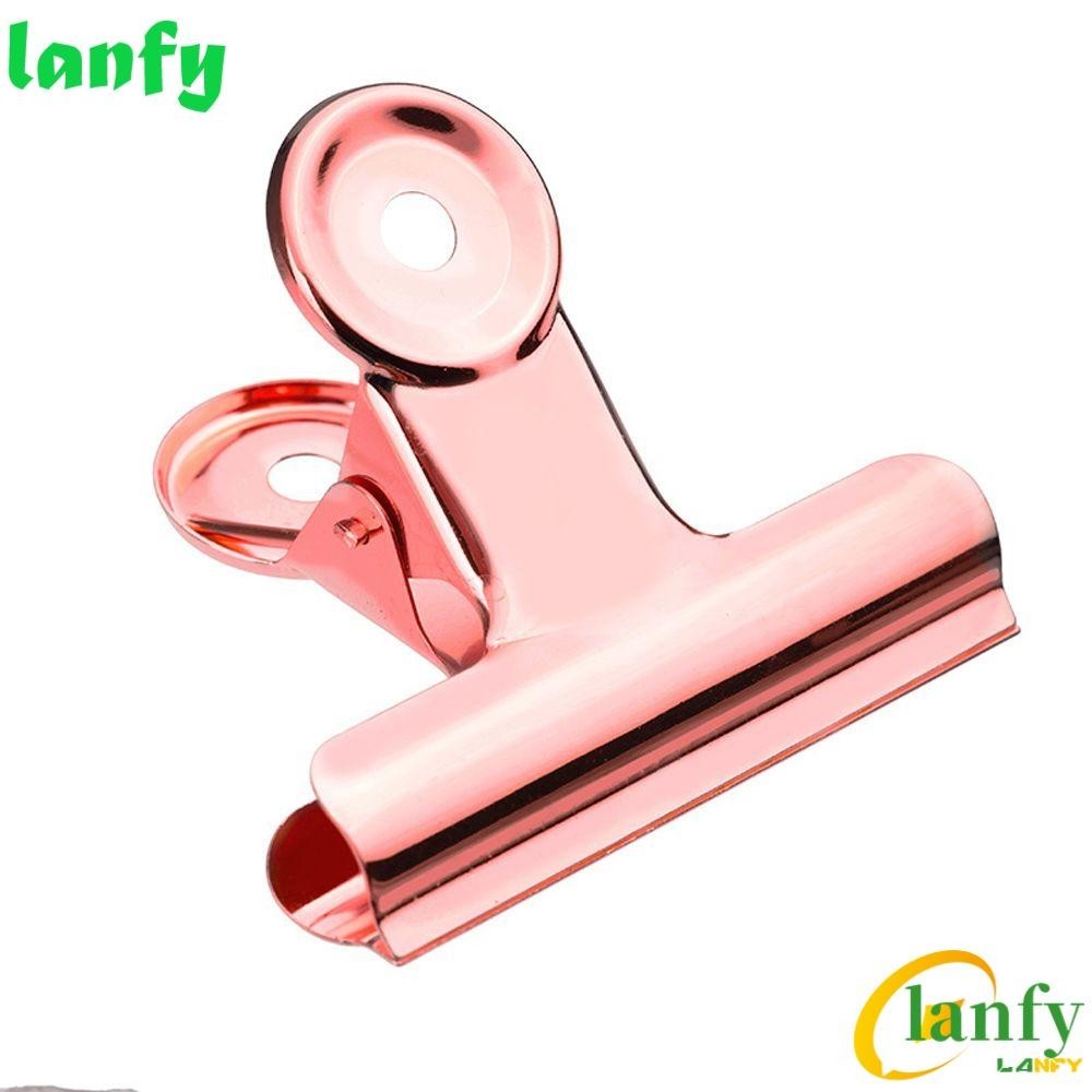 LANFY 6PCS Round Metal Clamp 50mm 31mm 22mm Black Rose Gold Bookmark ...
