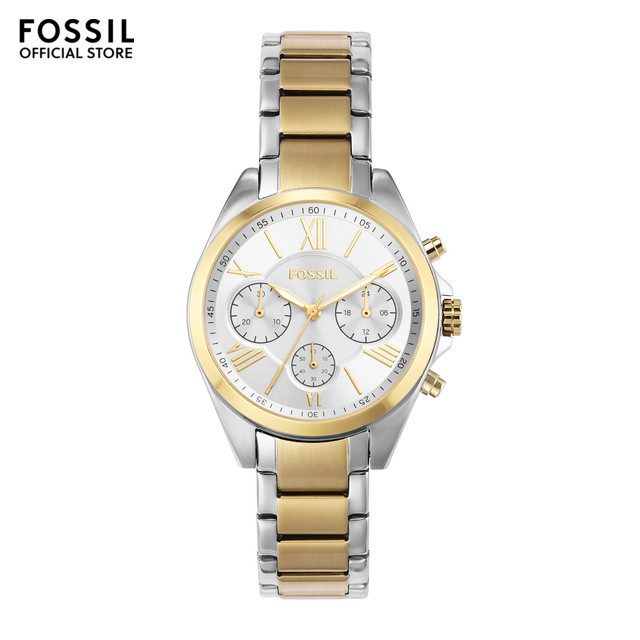 Fossil Women s Modern Courier Chronograph Watches BQ3849 Quartz Two Tone Case 36 MM Round Dial Two Tone Stainless Steel Band Shopee Singapore