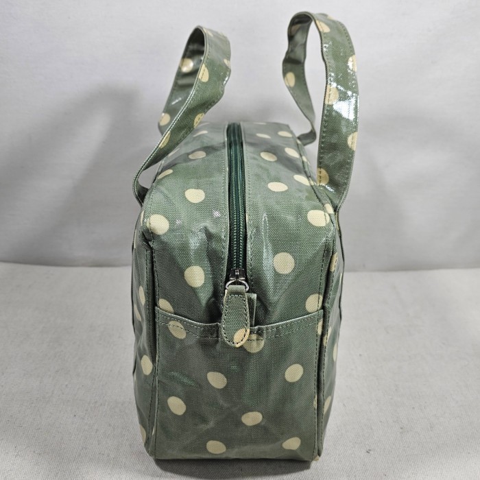 Cath Kidston London original mini duffle tote bag cotton Canvas coated polkadot motif olive green mini travel bag Women s tote model Shopee Singapore