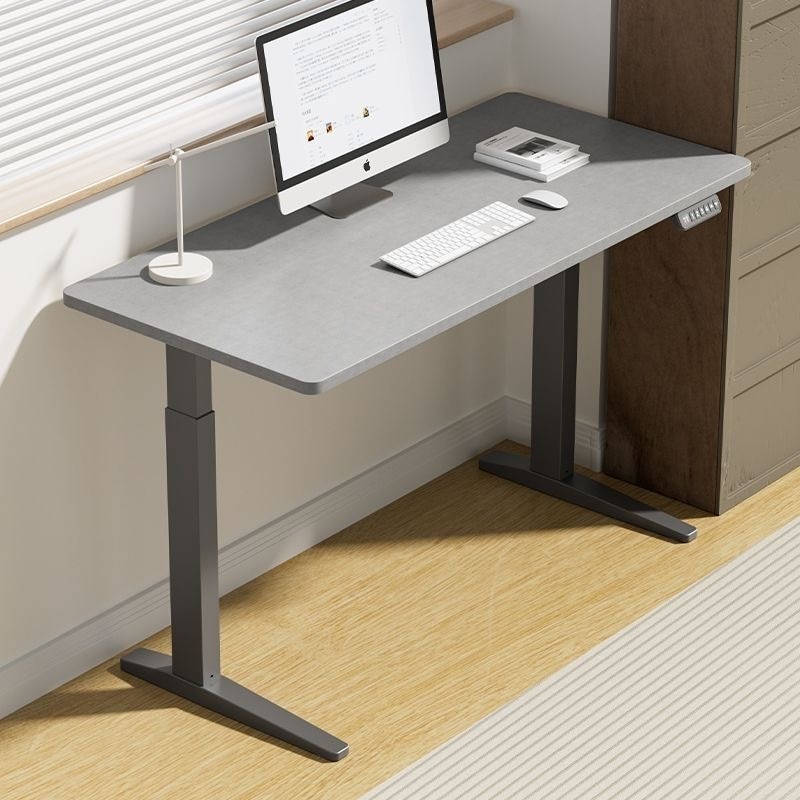 Glass Standing Desk Electric Height Adjustable Table WIreless Charger ...