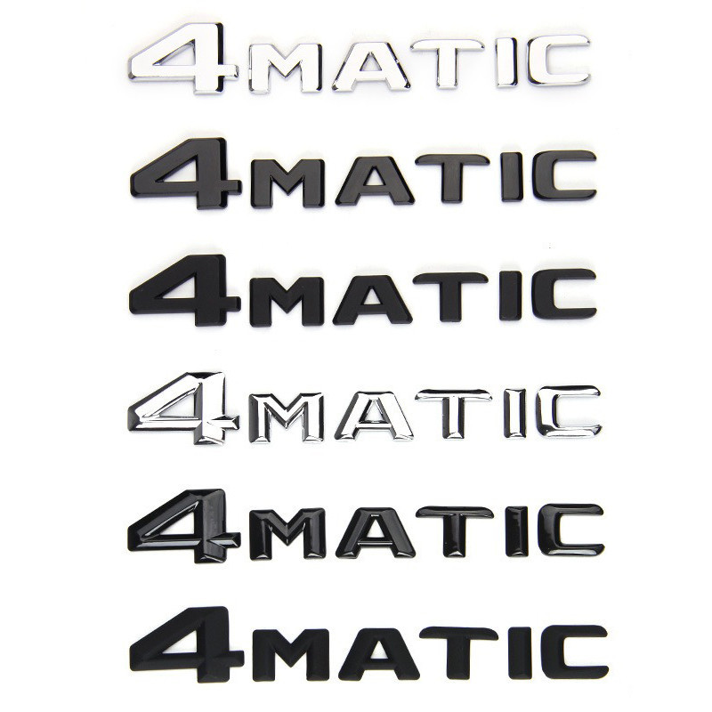 4MATIC Car Logo Sticker Mercedes Benz Logo Modification Fender Side ...