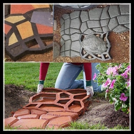 Home Garden Driveway Paving Pavement Mold Concrete Cement Stone DIY