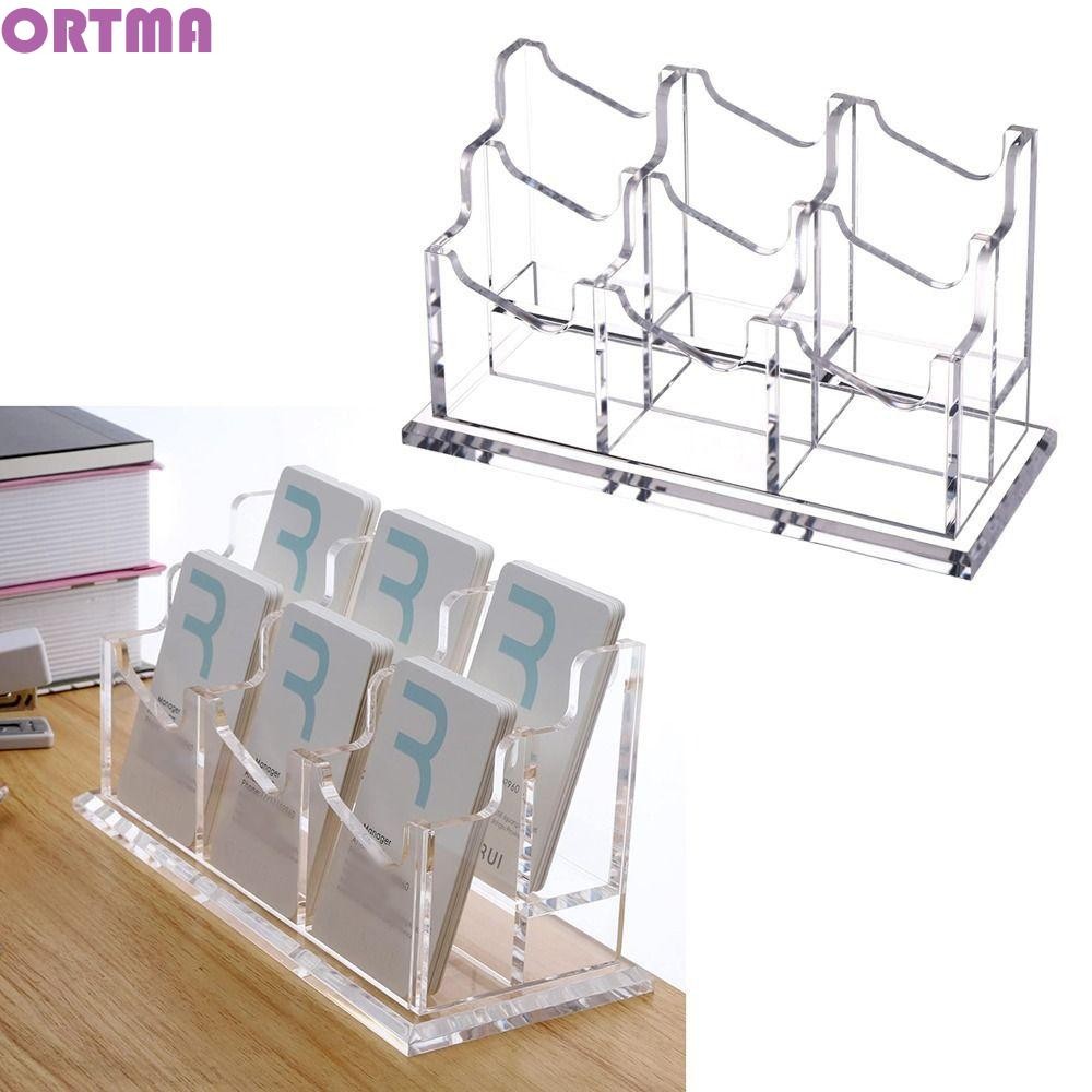 ORTMA Acrylic Business Card Holders, Vertical/Horizontal Multiple Name ...