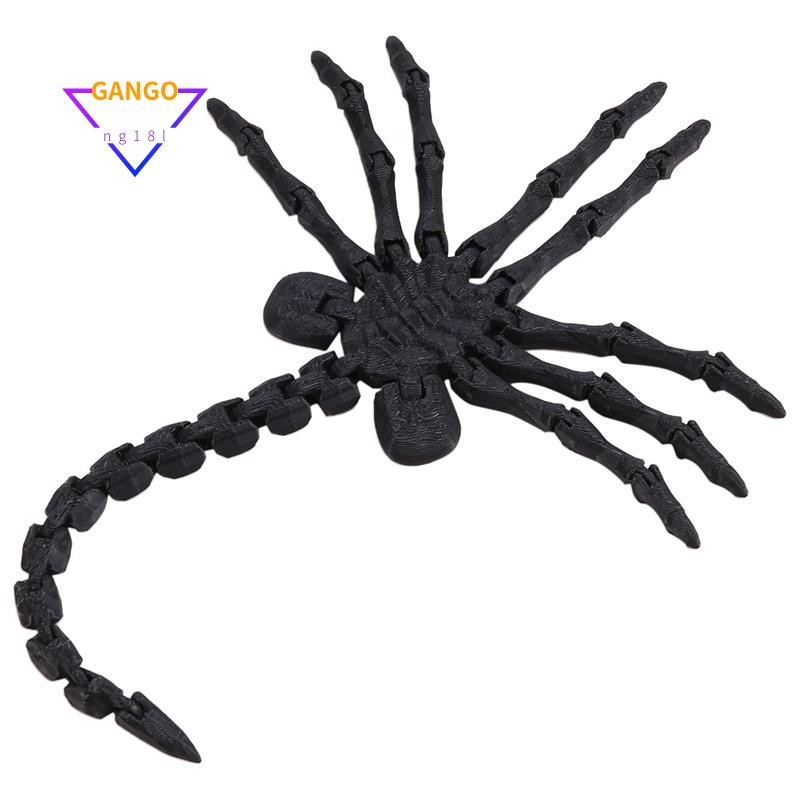Facehugger Modellfigur Aus 'Alien' – Komplett Beweglich, Ca. 24 Cm, Schwarz, Aus PLA – Horror- & Sci-Fi-Deko Für Sammler