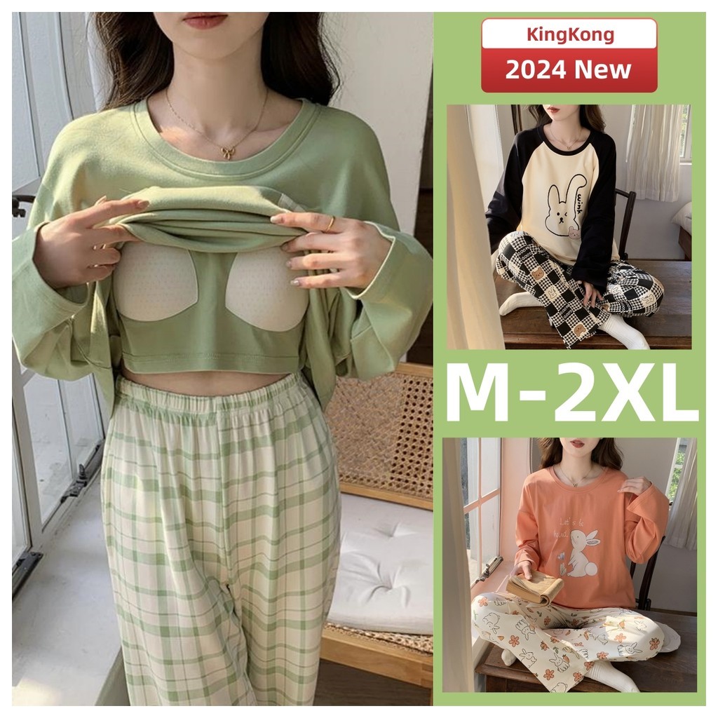 Padded Pyjamas Women 100% Cotton Sleepwear Woman Autumn winter Lady ...