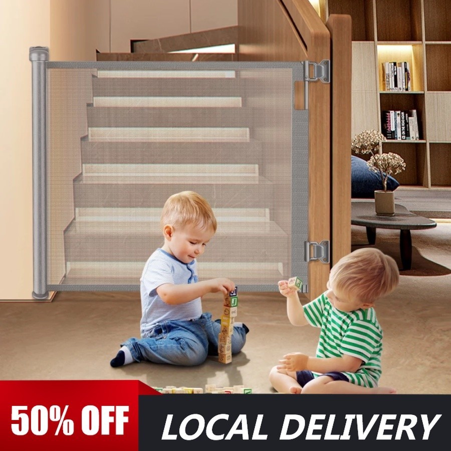 Retractable shops baby gate 180cm