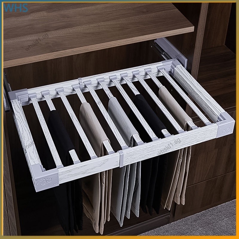Retractable clothes rack closet trouser rack home cabinet pull out ...
