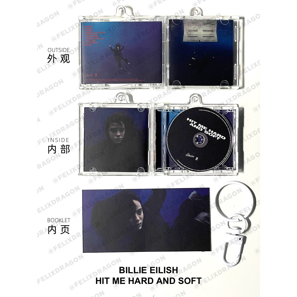 Billie Eilish MINI CD Keychain Hit Me Hard and Soft Album NFC